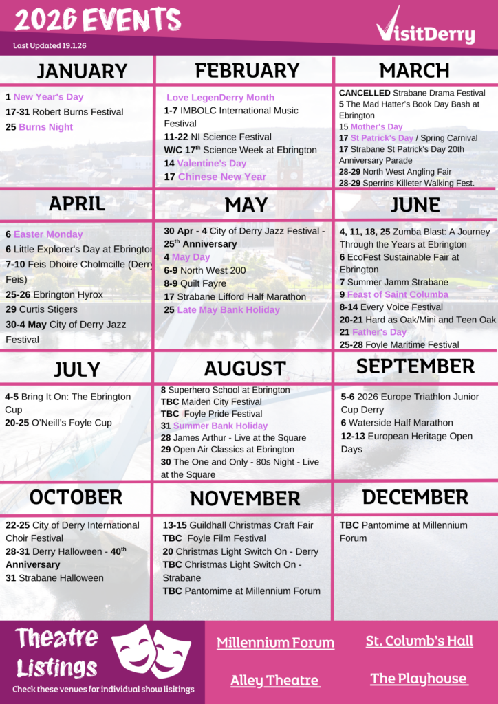 Walled City Tours - Whats On Guide Derry City 2026